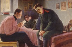 Nieuws uit het thuisdorp, 1889 door Leonid Osipovic Pasternak